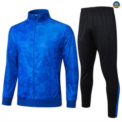 Maxmaillots Veste Survetement Enfant Barcelone 2025/26 Bleu/Noir personnalisé