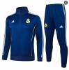 Maxmaillots Veste Survetement Enfant Real Madrid 2025/26 Bleu Marine/Blanc discout