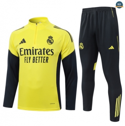 Maxmaillots Survetement Enfant Real Madrid 2025/26 Jaune/Noir discout