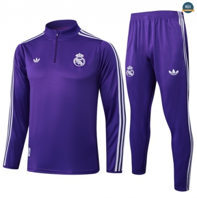 Maxmaillots Survetement Real Madrid 2025/26 violet/Blanc Pas Cher