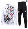Maxmaillots Veste Survetement Sao Paulo 2025/26 Blanc/Noir Pas chèr