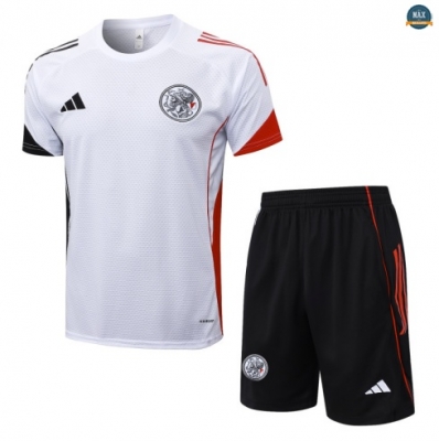 Maxmaillots Training Ajax + Short 2025/26 Blanc/Noir/Rouge discout