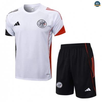 Maxmaillots Training Ajax + Short 2025/26 Blanc/Noir/Rouge discout
