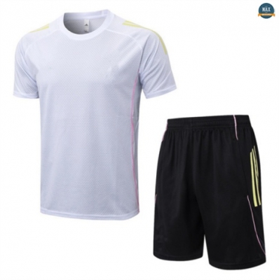 Maxmaillots Training Juventus + Short 2025/26 Blanc/Noir/Jaune Pas chèr