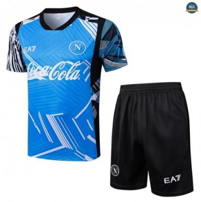 Maxmaillots Training Naples + Short 2025/26 Bleu/Noir discout