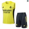 Maxmaillots Training Real Madrid Ensemble Short Débardeur 2025/26 Jaune/Gris foncé Pas Cher