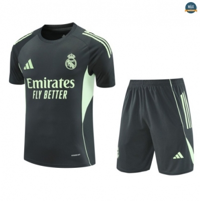 Maxmaillots Training Real Madrid + Short 2025/26 Bleu Marine/Vert personnalisé