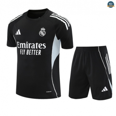 Maxmaillots Training Real Madrid + Short 2025/26 Noir/Vert/Blanc personnalisé