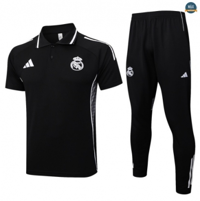 Maxmaillots Training Polo Real Madrid 2025/26 Noir/Blanc Pas Cher