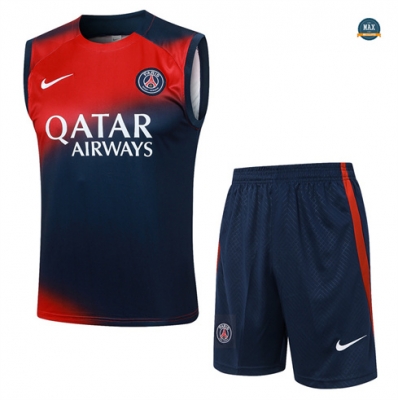 Nouveaux Max Maillot Paris Saint Germain Debardeur 2024/25 Training rouge pas cher fiable