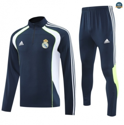 Vente Max Survetement Real Madrid 2025/26 Bleu Marine/Blanc/Vert