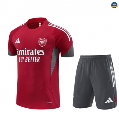 Achetez Max Maillots Training Foot Arsenal + Short 2025/26 Rouge/Gris/Blanc