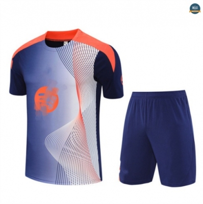 Vendre Max Maillot Training Foot Barcelone + Short 2025/26 Bleu Marine/Orange