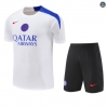 Prix Max Maillot Training Foot Paris Saint Germain + Short 2025/26 Blanc/Noir/bleu