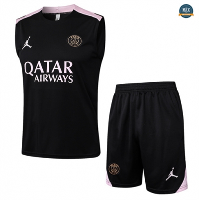 Choix Maillots Training Paris Saint Germain Ensemble Short Débardeur Homme 2024/25 noir
