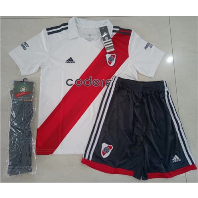 240325 Max Maillots River Plate Enfant Blanc + Chaussettes Taille:26