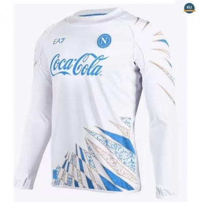 Max Maillot Naples Pre-Match Manche Longue Blanc 2025/26