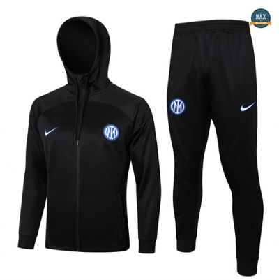 Grossiste Max Veste Survetement Enfant Inter Milan à Capuche 2024/25 noir