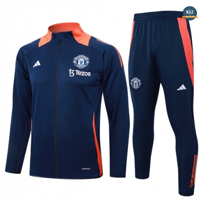 Vendre Max Veste Survetement Enfant Manchester United 2024/25 Bleu marine