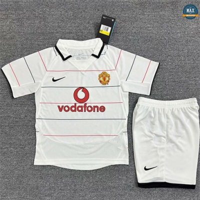 Max Maillot Retro 2003-05 Manchester United Enfant Blanc