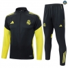 Maxmaillots Veste Survetement Enfant Real Madrid 2025/26 Gris foncé/Jaune personnalisé