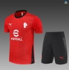 Maxmaillots Training AC Milan Enfant + Short 2025/26 Rouge/Noir Pas Chere