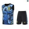 Maxmaillots Training Brésil Ensemble Short Débardeur 2025/26 Bleu/Noir Pas chèr