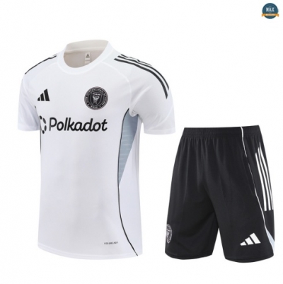 Maxmaillots Training Inter Miami + Short 2025/26 Blanc/Noir personnalisé