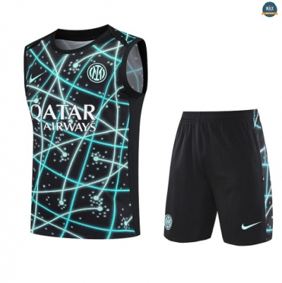 Maxmaillots Training Inter Milan Ensemble Short Débardeur 2025/26 Noir Pas chèr