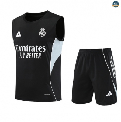 Maxmaillots Training Real Madrid Ensemble Short Débardeur 2025/26 Noir/Blanc/Vert Online
