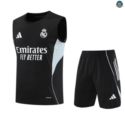 Maxmaillots Training Real Madrid Ensemble Short Débardeur 2025/26 Noir/Blanc/Vert Online