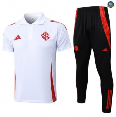 Maxmaillots Training Polo SC Internacional 2025/26 Blanc/Noir personnalisé