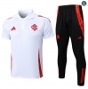 Maxmaillots Training Polo SC Internacional 2025/26 Blanc/Noir personnalisé