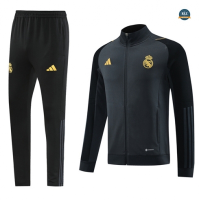 Marque Max Veste Survetement Enfant Real Madrid 2024/25 gris foncé pas cher fiable