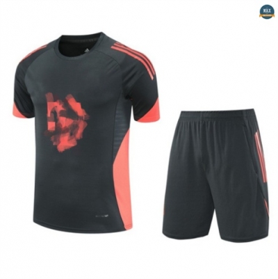 Achetez Max Maillots Training Foot Bayern Munich + Short 2025/26 Gris/Orange