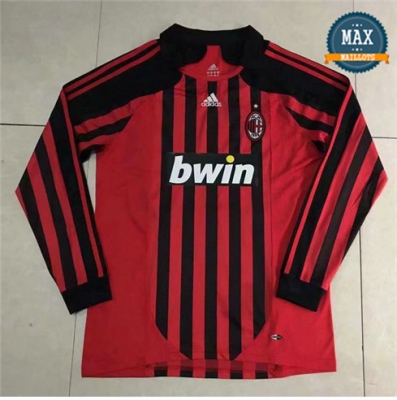 Maillot Retro 2007-08 AC Milan Manche Longue Domicile