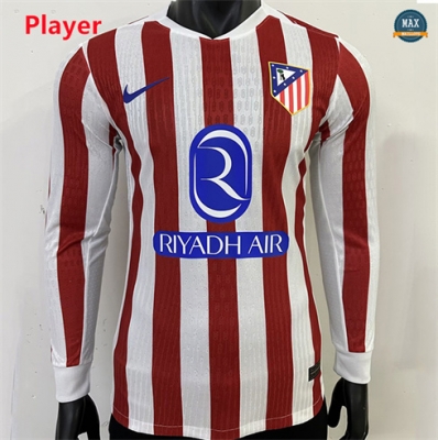 Max Maillot Player Version 2025/26 Atletico Madrid Domicile Manche Longue