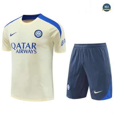 Soldes Max Maillots Training Inter Milan + Short 2024/25 jaune