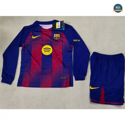 Maillot Foot Barcelone Enfant Domicile Manche Longue 2025/26