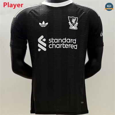 Max Maillots Player Version 2025/26 Liverpool Gardien De But noir