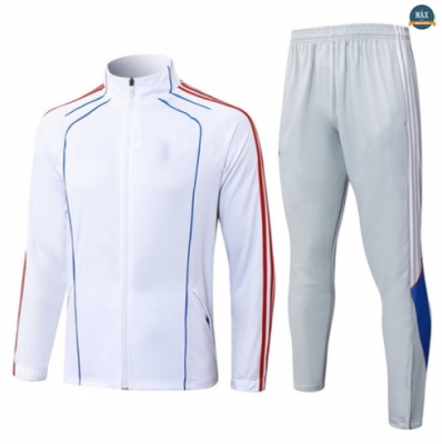 Maxmaillots Veste Survetement Enfant Bayern Munich 2025/26 Blanc/Gris/Rouge/Bleu personnalisé