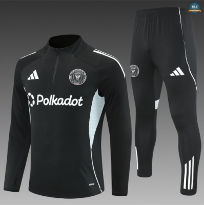 Maxmaillots Survetement Enfant Inter Miami 2025/26 Noir/Blanc discout