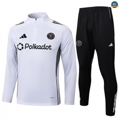 Maxmaillots Survetement Inter Miami 2025/26 Blanc/Noir Pas Chere