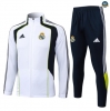 Maxmaillots Veste Survetement Real Madrid 2025/26 Blanc/Noir/Vert Pas chèr