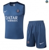 Maxmaillots Training PSG Ensemble Short Débardeur 2025/26 Gris/Noir personnalisé