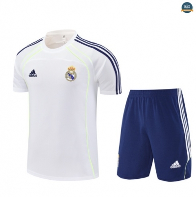Maxmaillots Training Real Madrid + Short 2025/26 Blanc/Bleu Marine Online