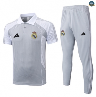Maxmaillots Training Polo Real Madrid 2025/26 Gris/Blanc Online