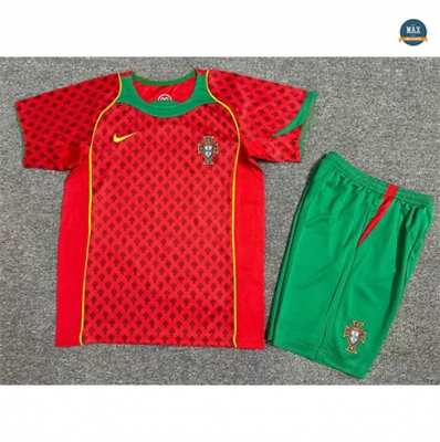 Max Maillot Retro 2004 Portugal Enfant Domicile