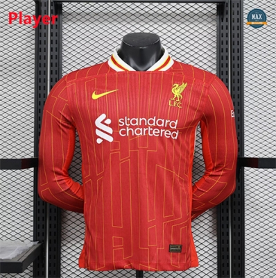 Max Maillots Player Version 2024/25 Liverpool Domicile Manche Longue