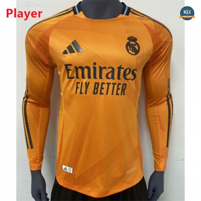 Max Maillots Player Version 2024/25 Real Madrid Third Manche Longue Jaune